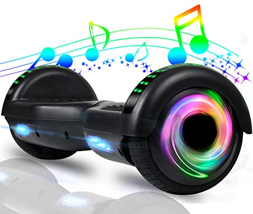 Cbd Hoverboard For Kids, Upgraded Hoverboard Bluetooth Speakers & Led Light- 6.5" Tires Dual Powerful Motor Hoverboards All Road- Large Battery Hover Board Ul2272 Certified Great Gift- Black #TOP30