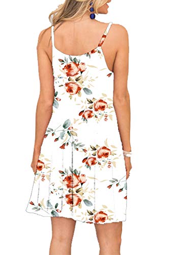 Image of MISFAY Women's Spaghetti Strap Beach Cover Up Dress with Pockets