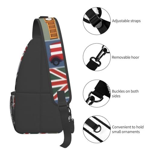 Mochila cruzada con estampado símbolos de Inglaterra miniatura 5