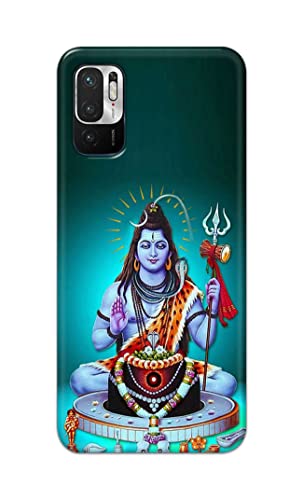 Image of Printed Hard Back Cover Case for Mi Redmi Note 10T 5G | Mi Redmi Note 10 5G Back Cover (Lord Shiva) -1803