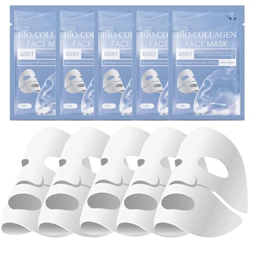 Biodance Collagen Mask 5PCS - Collagen Face Mask - Bio Collagen Face Mask for Skin Care - Face Masks Skincare Real Deep Mask - Face Masks Beauty Sheet Masks - Overnight Face Mask Bio Collagen Mask