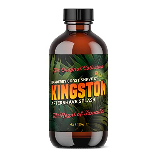 Barberry Coast Shave Co. Kingston Aftershave Splash for Men - Scent Inspired by The Heart of Jamaica - Natural and Pure Ingredients - from (4 oz)