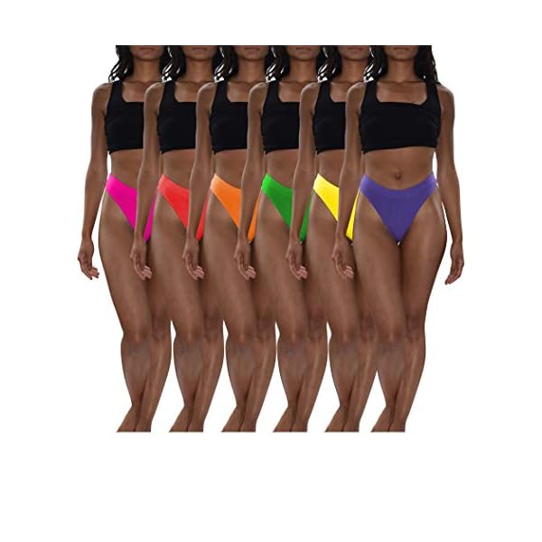 Sexy-Basics-Womens-6-Pack-Active-Sport-Thong-Buttery-Soft-Panties-Underwear Sexy Basics Women's Active Sport Thong Panties Underwear - Multi Packs