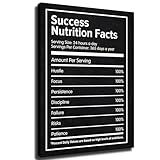 Modern Success Nutrition Ingredients Inspirational Retro Entrepreneur Inspirational Quotes Poster Canvas Printing Picture Bedroom Bathroom Kitchen Decoration Painting Art Gift (No-Framed,20×30inch)