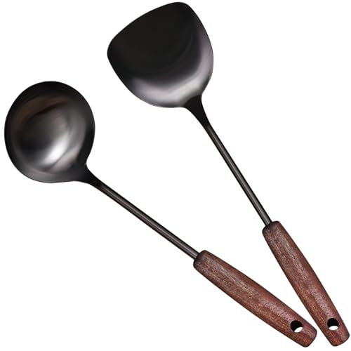 Spatula Ladle Wok Tool Set,14.8-15 Inches Stainless Steel Vintage...