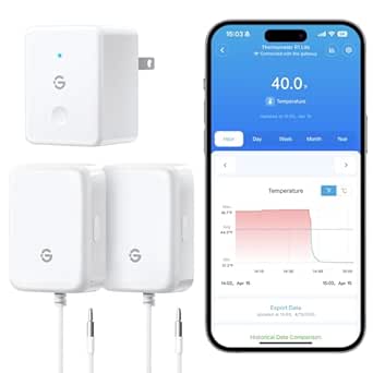 GoveeLife WiFi Refrigerator Thermometer with Alarm (2 Pack)
