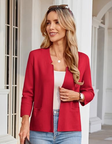 Image of GRACE KARIN 3 /4 Sleeve Sweater Blazer Jackets for Women Business Casual