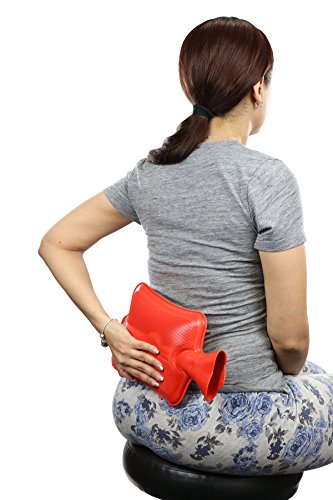 Classic Red Rubber Hot Water Bottle, Hot Compress, Pain Relief from Headaches, Cramps, Arthritis, Back Pain, Sore Muscles, Injuries - 2 Quart Capacity - Thumbnail 7