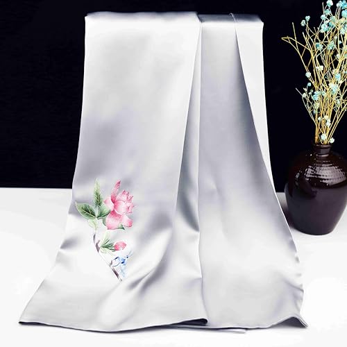 Écharpe en soie faite main broderie d'exception luxe 16 mommes - 2