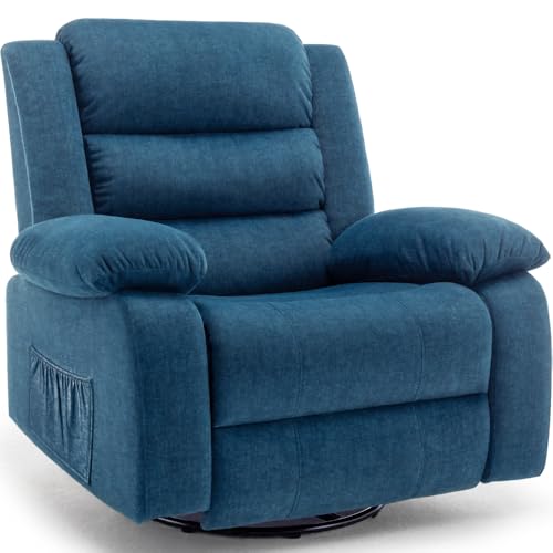 Image of Korser Recliner Chair, Wide Rocker Chair, Rocking Chair with Massage and Heat,360°Swivel Nursery Rocking Chairs, Oversized Recliner for Adults