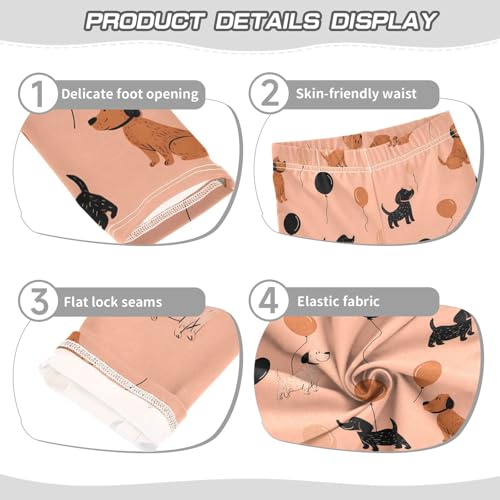 Cartoon Dog Balloon Girls Leggings Ultra Soft Compression Yoga Gym Pants for Kids 4-10T3