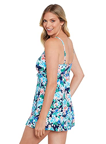 Penbrooke Shape Solver Women's Ditsy Day Empire Soft Cup Adjustable One Piece Swimdress3
