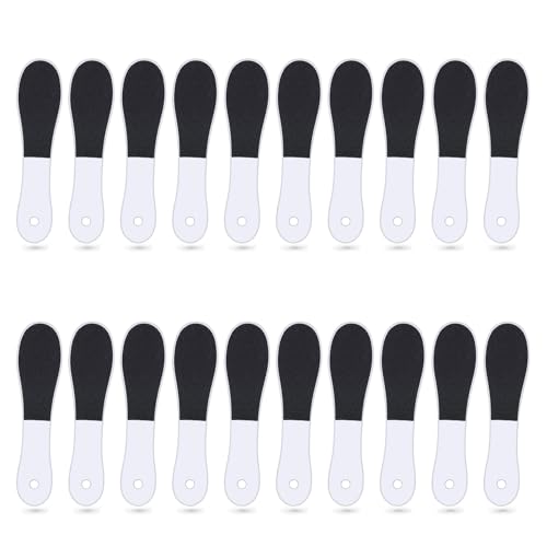 ZHYOPING 20 Pack Double-Sided Foot File Professional Foot Scraper & Grater Hard Skin Remover for Feet Callus & Dead Skin Remover Foot Care Kit Disposable Foot Exfoliator for Wet/Dry Cracked Feet