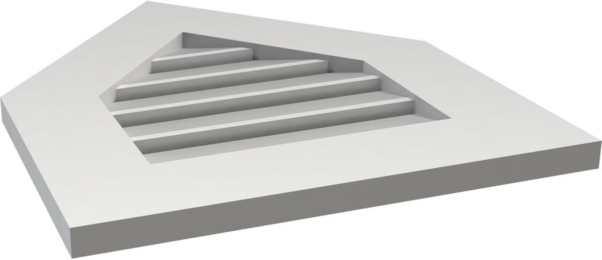 GVSPE18X2201SF-14 Peaked Top Standard Frame, Primed Tan Signature Series Surface Mount Gable Vents, 18-in. W x 22-in. H