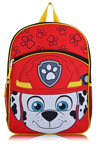 Fast Forward Mochila infantil Patrulha Canina – Mochila escolar da Patrulha Canina de 40,6 cm para meninos, Marshall, 12 inches (W) x 15 inches (H) x 0.75 inches (D), Mochilas de viagem