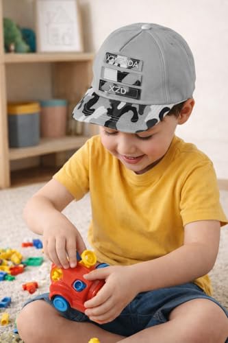 Image of PASSION PETALS Summer Dino Rockstar Baseball Cap for Kids Boys and Girls 2-4Years