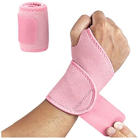 NuCamper Wrist Brace with Thumb Spica Splint for Carpal Tunnel,Wrist Stabilizer Trigger Splint with Compression Strap for Men and Women Fit Left Right Hand, Support for Injuries Sprains (Pink) Cover