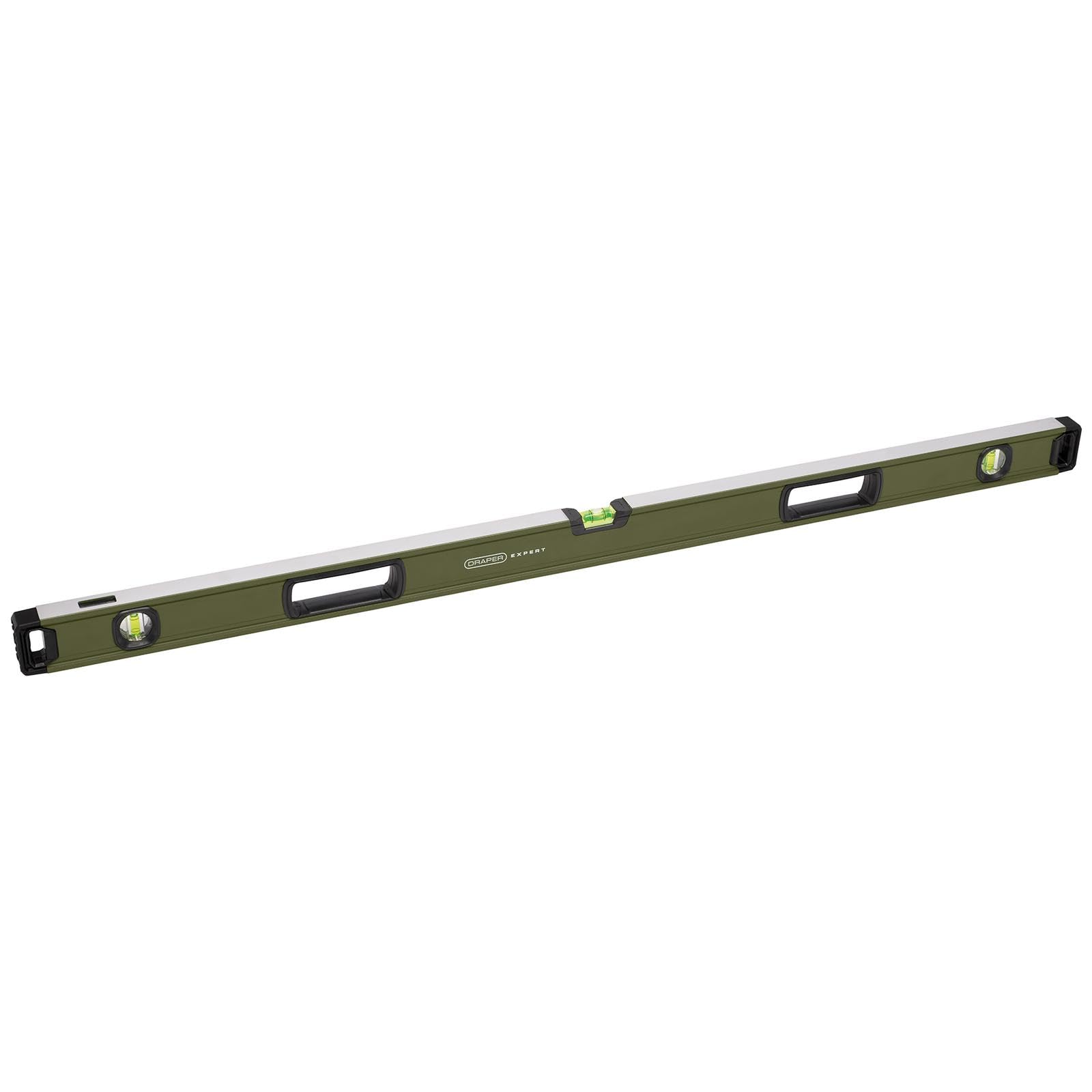 Draper Box Spirit Level with Handle 1200mm | 1 x 180° Domed/Arc Central Vial & 2 x 90° Vials | High Precision Torpedo Bubble Levelling Tools | Heavy Duty Aluminium for Heavy Duty Use