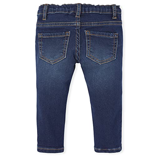 The Children's Place Baby Girls and Toddler Super-Soft Stretch Denim Legging Jeans Skort, Brooke Wash/Ice Wash/Reflection Blue Wash, 5T US - image 2