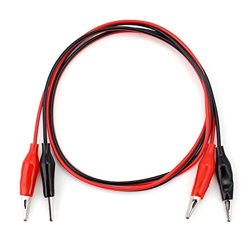 Image of 6Groups Electrical Alligator Clips, Insulated Alligator Clips with Wires,Test Leads Cable Double-Ended Clips, Black & Red 42inch