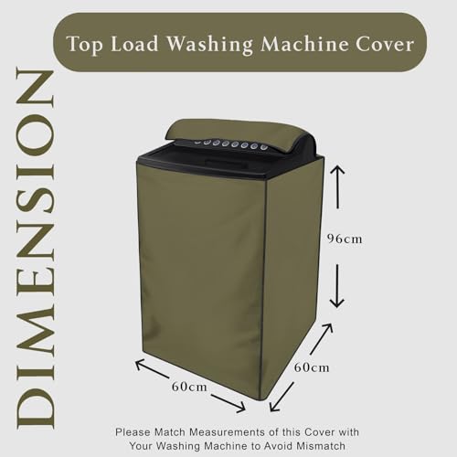Image of Star Weaves Top Load Washing Machine Cover for Whirlpool 9.5 kg Fully-Automatic Top Loading 360 Bloomwash Pro, Beige
