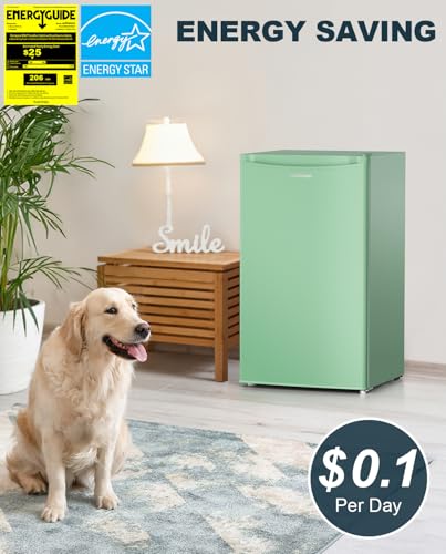 Upstreman BR321 3.2 Cu.Ft Mini Fridge With Freezer, Single Door Mini Fridge, Dorm Fridge, Adjustable Thermostat, Mini Refrigerator thumb #1