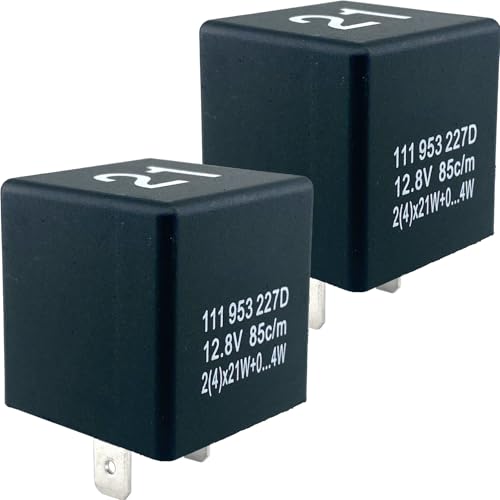 111953227D 21 Relay, 2-Pack, 12.8V 3-Pin Headlight Control Relay, Compatible