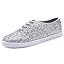 Silver Glitter Laceup Plimsolls