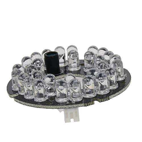 Bettomshin 1 peça OD 2,1 polegadas 30 LED IR infravermelho placa iluminadora, lâmpada de placa redon