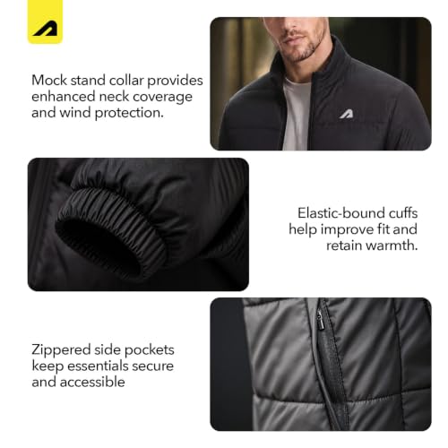 Image of Boldfit Puffer Jacket For Men Winter Wear Hooded Jackets For Men Full Sleeve Puffer Jacket for Mens Insulated Monsoon Winter Jackets