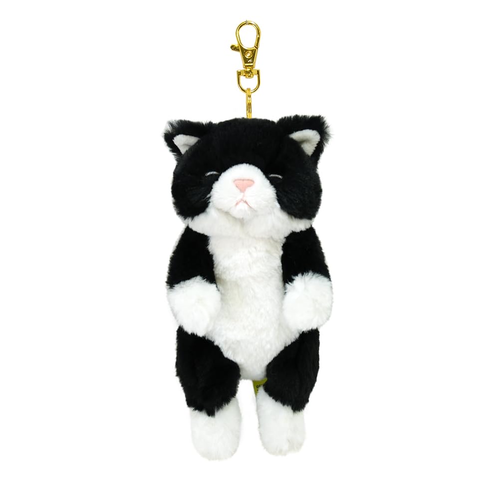 Sunlemon P-1973 Kneeling Cat Key Chain, Bee Flower, 3.1 x 3.9 x 9.4 inches (8 x 10 x 24 cm), Bag Charm, Keychain, Animal, Cute, Cat : Industrial & Scientific