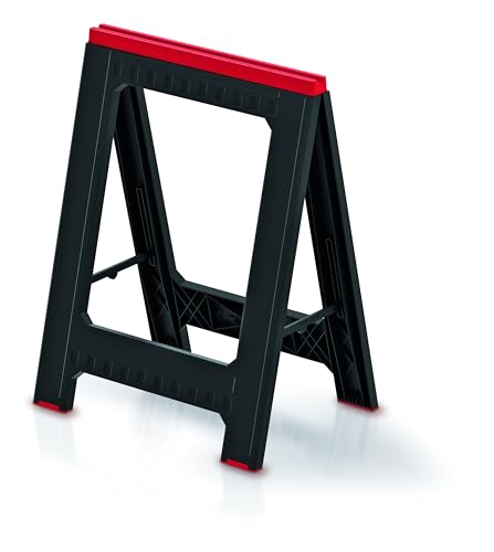Heavy-Duty Folding Sawhorse Trestle Twin Pack - 350kg Capacity Each Portable Workbench Stand for DIY & Construction