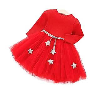 Outfits Modieuze Meisje Zomerjurk, Kleding Feestjurk Meisje Jurk, met Tailleband Rok(red, 80)