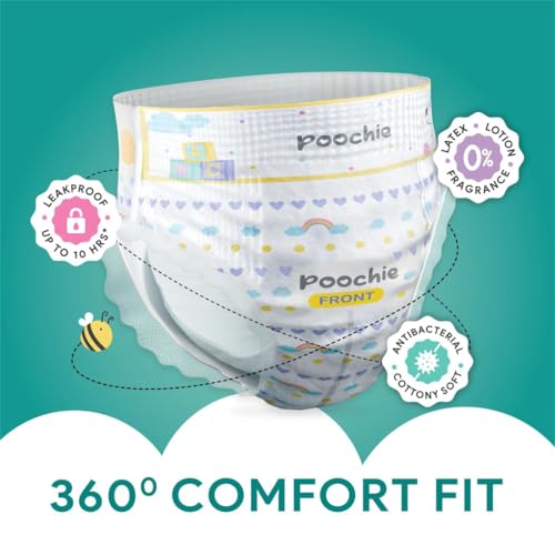 Image of Romsons Poochie Play Pants Baby Diapers - L (42 Pieces) | Suitable for 9-11 KG | 360 Comfort Fit and Leakproof Upto 10 Hrs.