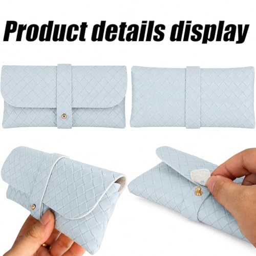 Image of Glasses storage bag Travel sunglasses myopia glasses storage bag Fashion leather storage bag