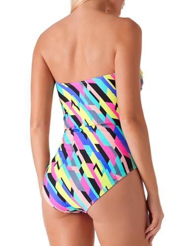 Image of RELLECIGA Women's Twist Front Shirred One Piece Swimsuit