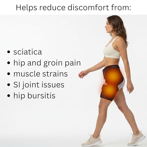 Image of Hip Brace for Sciatica Pain Relief, Thigh, Hamstring, Groin Pull - Compression Support Wrap Sleeve for Sciatic Nerve, SI Joint, Hip Bursitis, Pulled Muscles for Men, Women