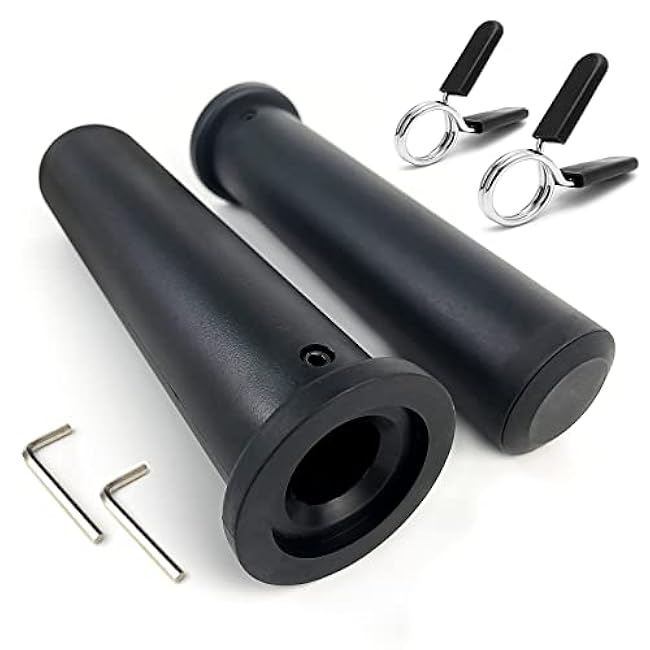 Olympic Adapter Sleeve (2 PCS), Contains 2 Spring Barbell Rings, Olympic Weight Plate Posts, Suitable for 8 ich and 11 inch Standard Barbell