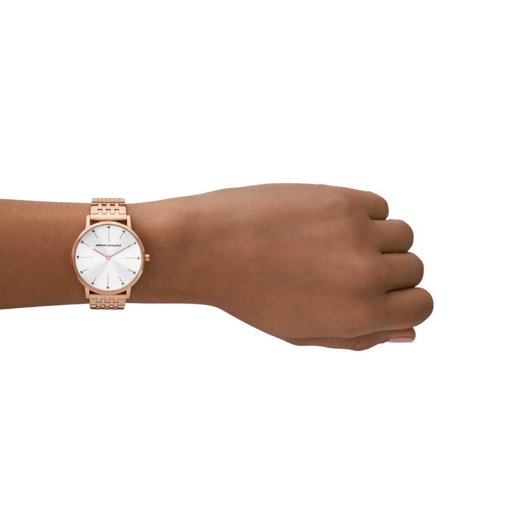 Armani Exchange Orologio da donna, Movimento al quarzo a tre lancette e cassa da 36 mm con cinturino in acciaio inossidabile