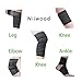 Extra Long Elastic Knee Wrap Compression Bandage Brace Support for Legs, Plantar Fasciitis, Stabilising Ligaments, Joint Pain, Squat, Basketball, Running, Tennis, Soccer, Football (Black-1pcs)