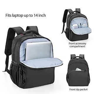 CURMIO CPAP Backpack Compatible with ResMed Air Sense 11, Air Sense 10, Air Sense 9, CPAP Travel Bag with Luggage Strap Compatible with Philips CPAP Machine and Accessories, Black (Patent Design)