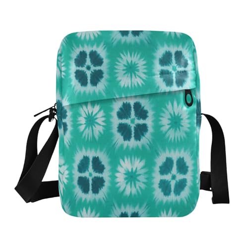 Green Tie-dye messenger bags men's shoulder bag Handbag For Travel Adjustable Strap for Travel work