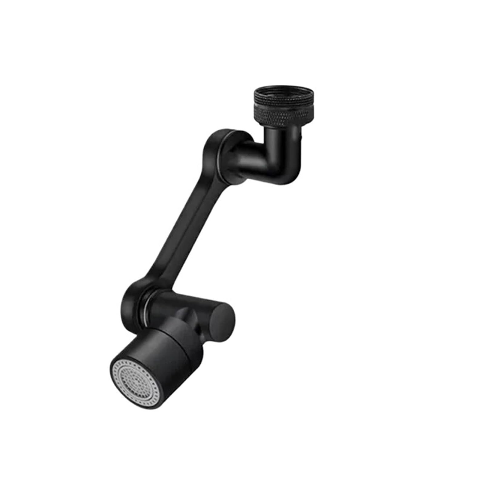 360° Swivel Waterfall Faucet Extension Adapter Sprayer 3 Modes Multifunctional Pressurized Bubbler Kitchen Sink Fit(2 Mode Black)