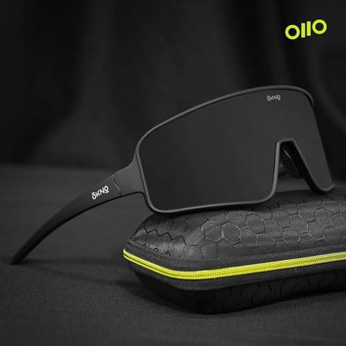 Image of Eyewearlabs OKNO | Polarized Sports Over-Sized Unilens Wrap-Around Branded Stylish Sunglasses For Men & Women | 100% UV Protection Shades | Cricket Sports Cycling Driving Trekking & More
