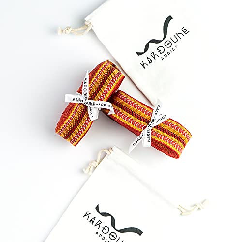 Lot de 2 Kardounes Authentique d'Algérie (3M) Ne s’effiloche pas + Fiche tutoriel + 2 Pochettes de rangement OFFERTES
