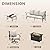 VICLLAX 6 Pieces Patio Furniture Set with 45-inch Fire Pit, Outdoor Furniture of 3-Seater Sofa, 2 Patio Swivel Sofa Chairs, Metal Top Fire Pit Table and Ottomans for Backyard Deck and Garden(Beige)