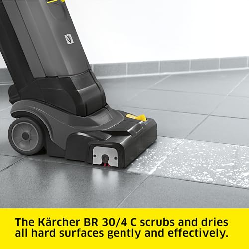 Image of Karcher BR 30 /4 C - Compact Walk Behind Floor Scrubber - Scrubs and Dries Hard Floors - High Speed Roller Brush