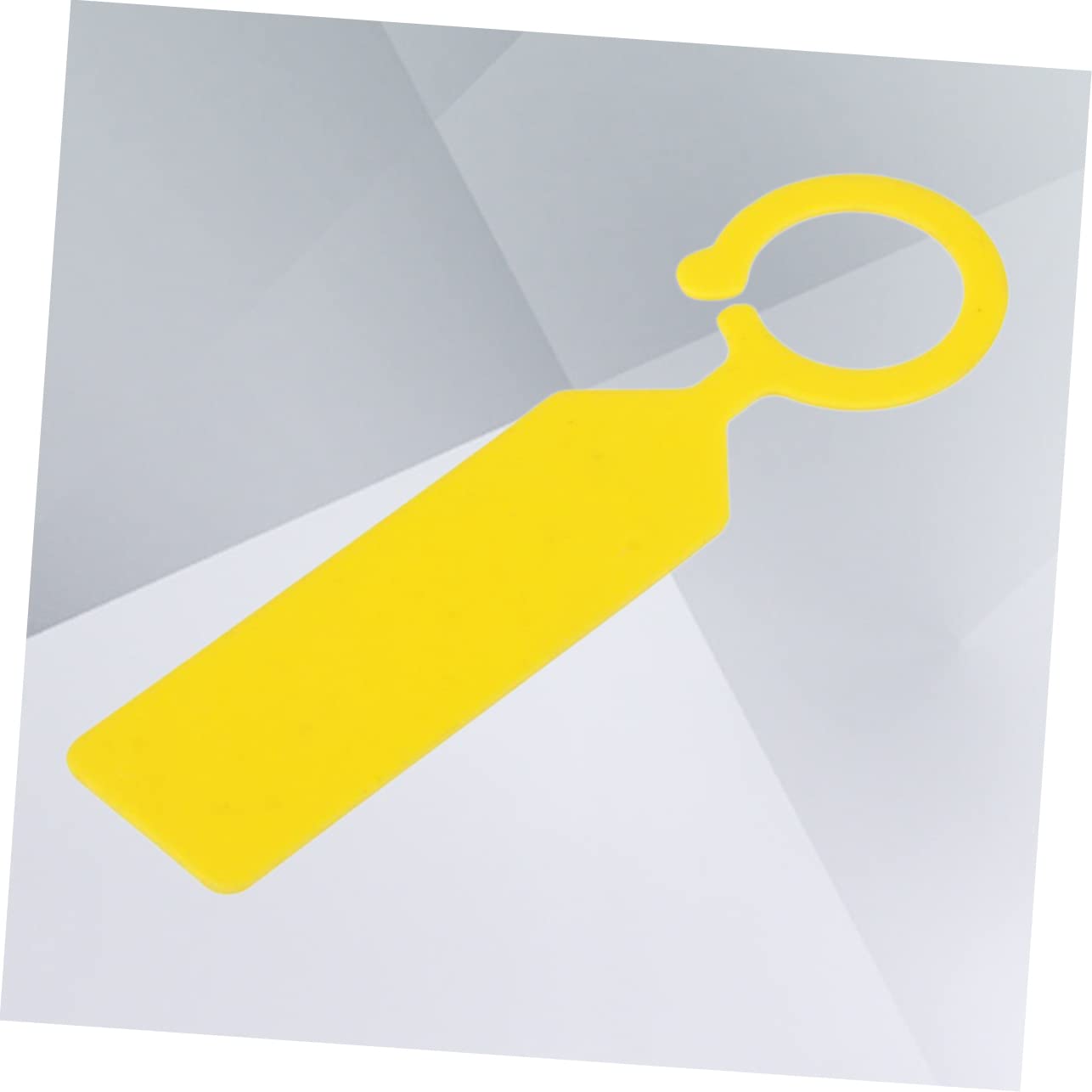 VILLCASE 120pcs Reusable Yellow Plastic Wine Bottle Tags Thick Labels for Easy Identification Gardens Nurseries and Events