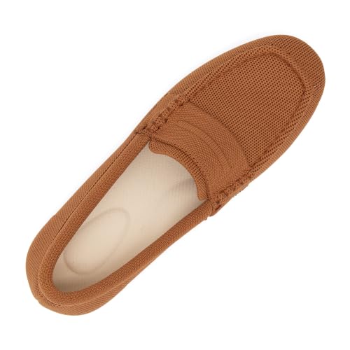 Image of Cvistpieo Loafers for Women Comfortable Dressy Casual Work Flats Lightweight & Breathable Slip On Walking Shoes Knit