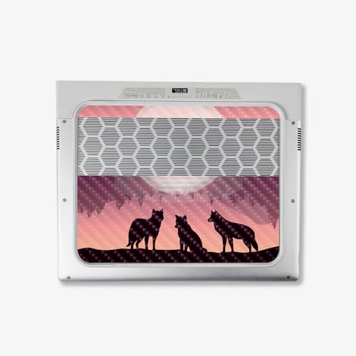 Image of MightySkins Carbon Fiber Skin Compatible with Alienware X14 R2 (2023) Full Wrap Kit - Wolf Silhouette | Protective, Durable Textured Carbon Fiber Finish | Easy to Apply | Made in The USA